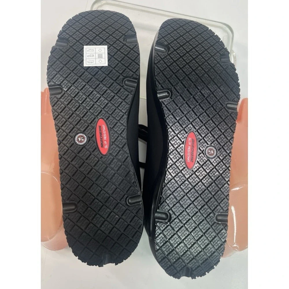 Skechers Womens Work Relaxed Fit‎ UNO SR Slip Resistant Black Shoes Size9 Wide